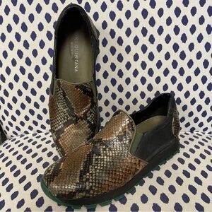 Pons Quintana brown snakeskin shoes size 9